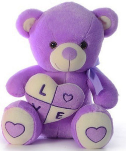 Cuddles Stuffed Bear With Heart - 38 cm