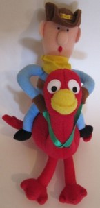 Rudolph Misfit Cowboy On Ostrich Beanie Character