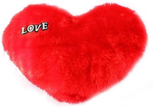 PeepalComm Furry Soft Heart Valentine Love  - 40 cm