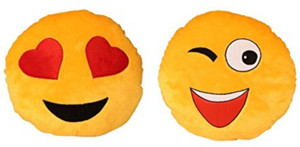 Skylofts Cool Winking & Love Heart Smiley Cushion - 40 cm
