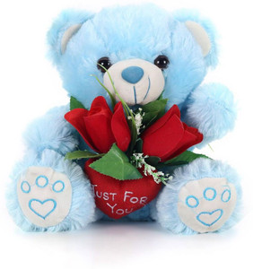 Tickles Just For You Teddy With Rose - 24 cm