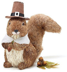 Burton Pilgrim Squirrel With Hat And Collar Home Decor Gift Holiday