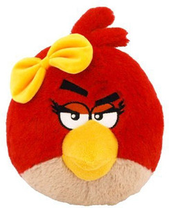 Angry Birds Plush 5Inch Girl Red Bird With Sound