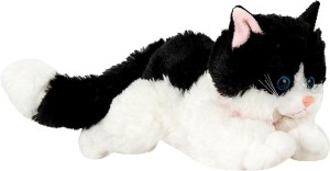 ToynJoy Small Lying Black Cat Cute Soft & Plush toy as Special Gift  - 30 cm