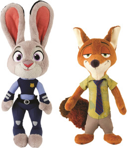 Skylofts Zootopia Nick & Judy Stuffed Toys - 30 cm