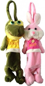 Chinmayi Frog and Rabbit Pencil Pouches , Delight your little ones - 25 cm