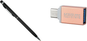 BB4 2 IN 1 Capacitive BALL Pen for Touch Sceen WITH TYPE C TO USB OTG ADAPTER Stylus