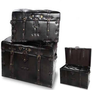Vishal Props Leather trunk set - small size Check-in Luggage - 40 inch