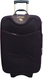 GOYMA Stylish Hard Shell Expandable 20 Inches Purple Color Trolley Bag Cabin Luggage - 20 inch