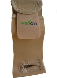 Wellon Elastic Wrist Brace With Thumb Regular Wrist Support (Free Size, Beige)