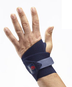Omtex Elastic Hand Support (Free Size, Blue)