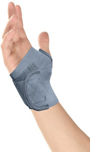 Healthgenie wrist brace with thumb elastic Wrist Support (Free Size, Grey)