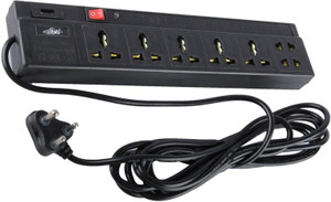 ColorKart Universal Power with 2 meter wire & Socket 6 Socket Surge Protector