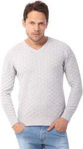 Club Fox Self Design V neck Casual Men 