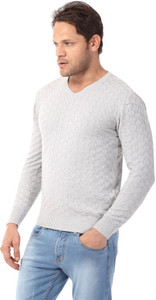 Club Fox Self Design V neck Casual Men 
