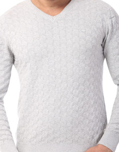 Club Fox Self Design V neck Casual Men 