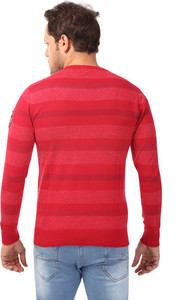 Club Fox Striped Round Neck Casual Men 