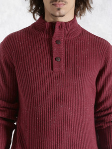 Roadster Self Design Turtle Neck Casual 
