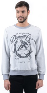 U.S.Polo Association Full Sleeve Printed Men's Sweatshirt