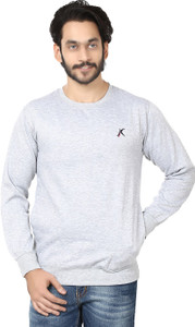 Kraasa Full Sleeve Self Design Men's Sweatshirt