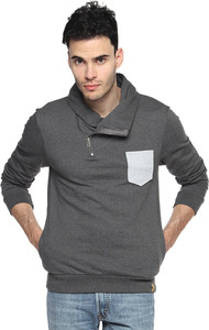 Campus Sutra Full Sleeve Solid Men Sweatshirt