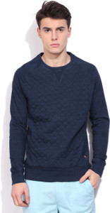 Levi's Full Sleeve Self Design Men's Sweatshirt