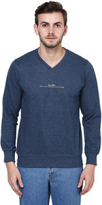 British Cross Full Sleeve Solid Men's Sweatshirt