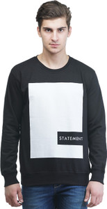 Griffel Full Sleeve Self Design Men's Sweatshirt