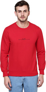 British Cross Full Sleeve Solid Men's Sweatshirt