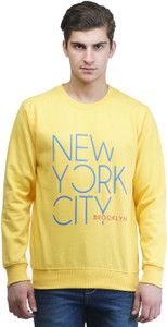 Griffel Full Sleeve Self Design Men's Sweatshirt