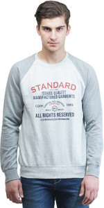 Griffel Full Sleeve Self Design Men's Sweatshirt