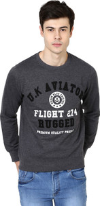 British Cross Full Sleeve Solid Men's Sweatshirt