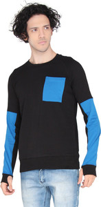 LUCfashion Full Sleeve Self Design Men's Sweatshirt