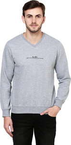 British Cross Full Sleeve Solid Men's Sweatshirt