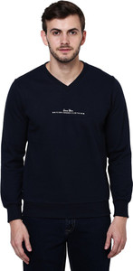 British Cross Full Sleeve Solid Men's Sweatshirt
