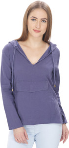 MansiCollections Full Sleeve Solid Women's Sweatshirt