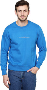 British Cross Full Sleeve Solid Men's Sweatshirt