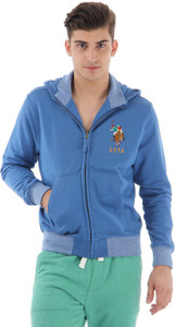 U.S.Polo Association Full Sleeve Solid Men's Sweatshirt