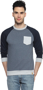 Campus Sutra Full Sleeve Solid Men Sweatshirt