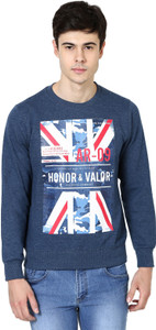 British Cross Full Sleeve Solid Men's Sweatshirt