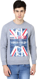 British Cross Full Sleeve Solid Men's Sweatshirt