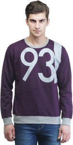 Griffel Full Sleeve Self Design Men's Sweatshirt