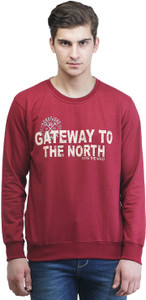 Griffel Full Sleeve Self Design Men's Sweatshirt
