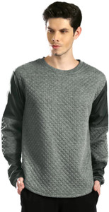 HRX by Hrithik Roshan Full Sleeve Self Design Men's Sweatshirt