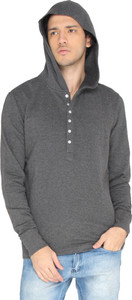LUCfashion Full Sleeve Self Design Men's Sweatshirt