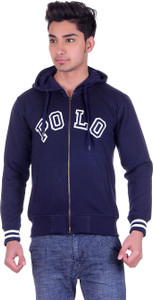 United Rugby Polo Full Sleeve Self Design Men's Sweatshirt
