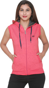CEE FOR Sleeveless Self Design Women's Sweatshirt