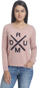 Only Full Sleeve Self Design Women's Sweatshirt