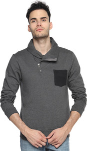 Campus Sutra Full Sleeve Solid Men Sweatshirt