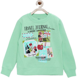 Yk Full Sleeve Printed Girls Sweatshirt